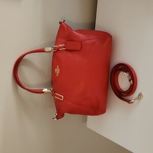 Coach purse, red, satchel style or crossbody